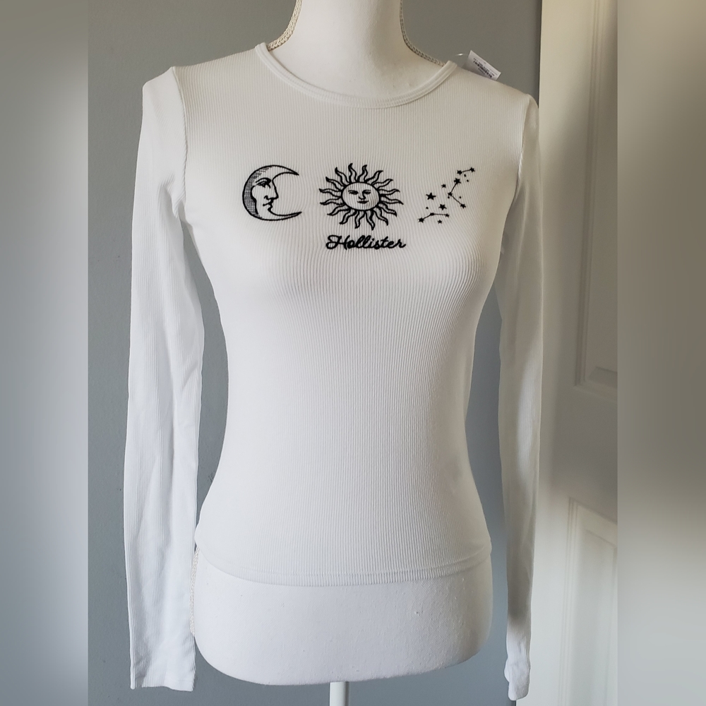 Hollister small white long sleeve